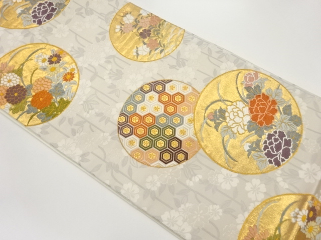 JAPANESE FUKURO OBI / WOVEN WEEPING SAKURA
